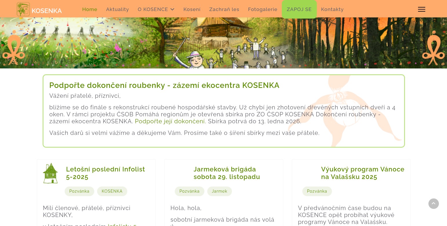 webové stránky Kosenky webové stránky Kosenky